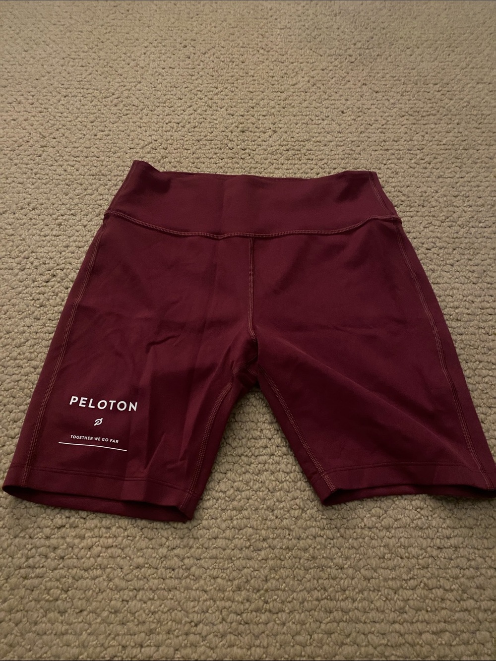 Peloton Women's Wine High-Waist Bike Shorts